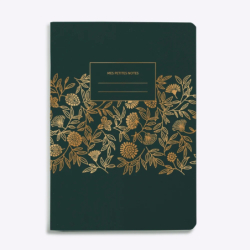 Cahier ligné Liberty - vert sapin - Les Éditions du Paon