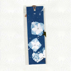 Marque-page cyanotype Hortensia - 2 fleurs