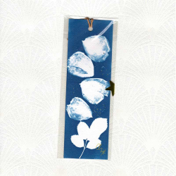 Marque-page cyanotype Rose