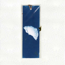 Marque-page cyanotype Ginko - 1 feuille