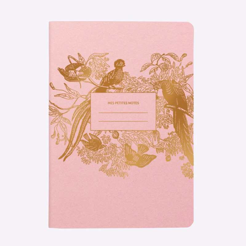 Cahier ligné Paradis tropical - rose - Les Éditions du Paon